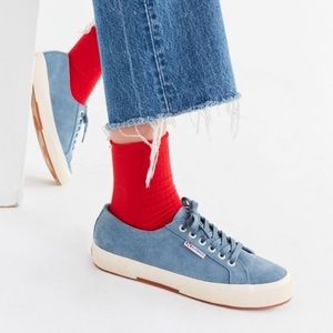 NEVER WORN blue suede supergas